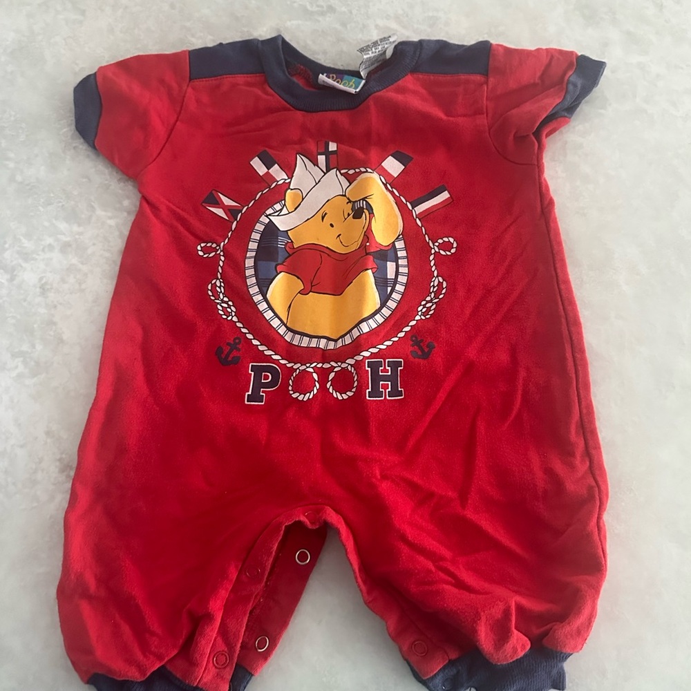 Vintage POOH ahoy 3-6 month ONE PIECE